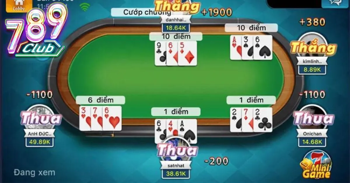 Luật chơi bài ba lá 789CLUB