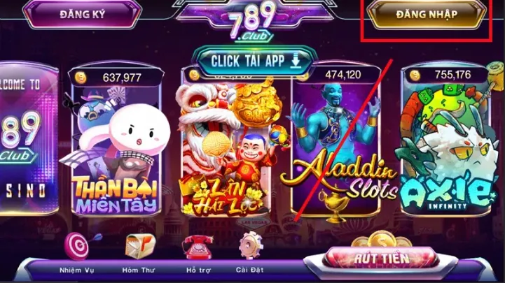 Những bước đăng nhập vào 789CLUB trên máy tính